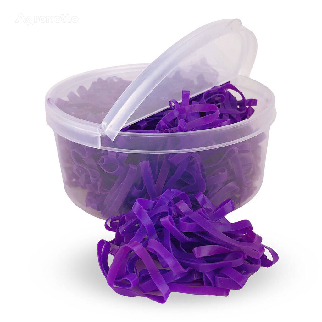elastice de coamă din silicon violet într-o cutie
