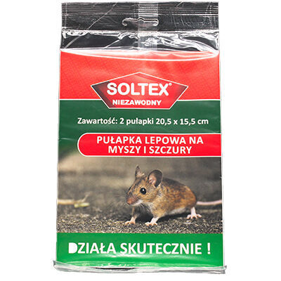 Capcană lipicioasă SOLTEX pentru șoareci și șobolani, 2 buc