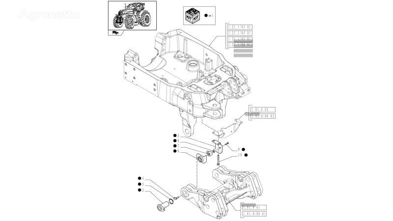 Wspornik  New Holland T6010 Wspornik 87731101 87731101 pentru tractor cu roţi New Holland T6010