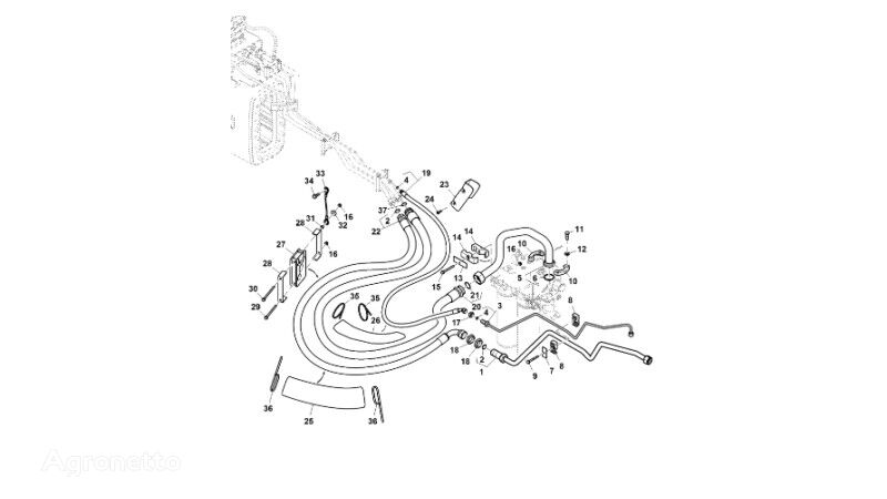 furtun de înaltă presiune John Deere 9470RX RE568221 (