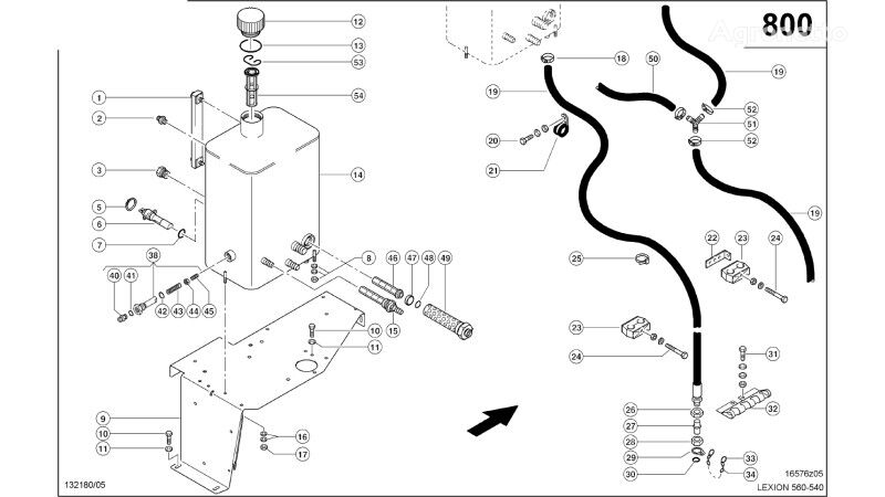 rezervor hidraulic Claas 0007716613 pentru combină de recoltat cereale Claas Lexion 560