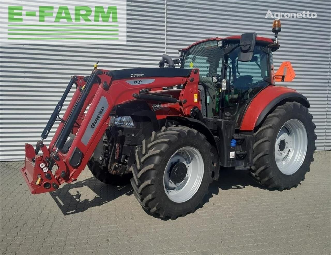 tractor cu roţi Case IH luxxum 120 med frontlæsser, affjedret foraksel og kabine